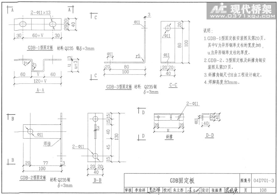 GDB固定板