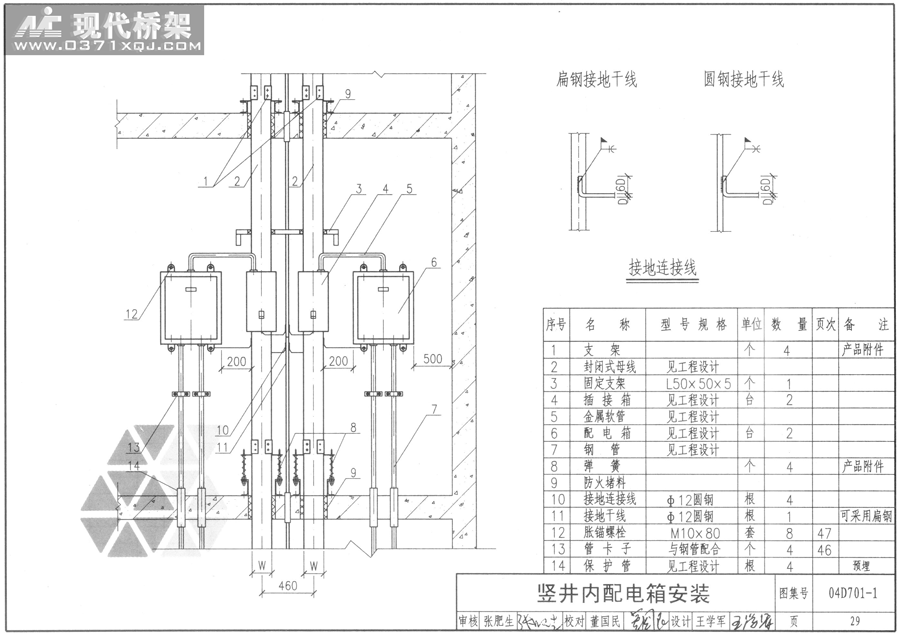 竖井内配电箱安装